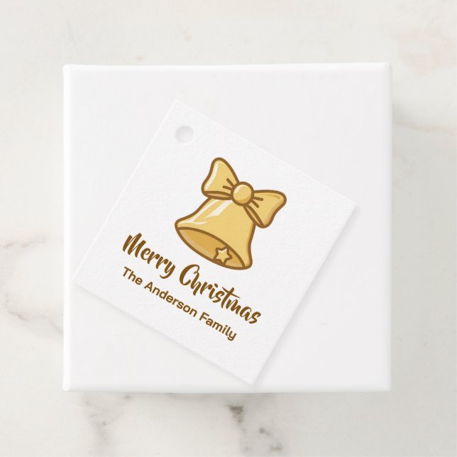 Golden Christmas Bell Icon Geschenkanhänger (Beispiel)