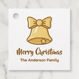 Golden Christmas Bell Icon Geschenkanhänger