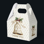 Golden Christmas Bell Shiny Stars Grüne Blätter Geschenkschachtel<br><div class="desc">Golden Christmas Bell Shiny Stars Grüne Blätter bevorzugen Boxen. Einzigartiges,  schönes,  stilvolles Design. Leicht personalisiert zu sein. Schriftart Stil,  Größe und Farben können geändert werden. Matching-Elemente verfügbar.</div>