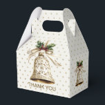 Golden Christmas Bell Shiny Stars Grüne Blätter Geschenkschachtel<br><div class="desc">Golden Christmas Bell Shiny Stars Grüne Blätter bevorzugen Boxen. Einzigartiges,  schönes,  stilvolles Design. Leicht personalisiert zu sein. Schriftart Stil,  Größe und Farben können geändert werden. Matching-Elemente verfügbar.</div>