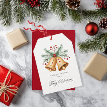 Golden Christmas Bells Elegantes Personalisiertes 