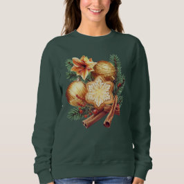 Golden Christmas Star with Cinnamon Sweatshirt