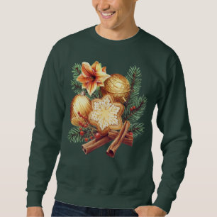 Golden Christmas Star with Cinnamon Sweatshirt