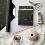 Golden Christmas Tree Geometric Pattern Geschenkpapier<br><div class="desc">Digitale Kunst</div>