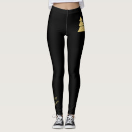 Golden Christmas Tree Leggings