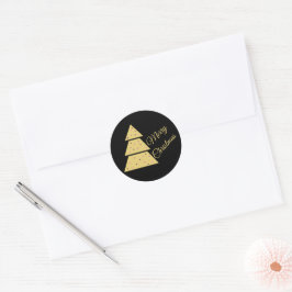 Golden Christmas Tree Sticker