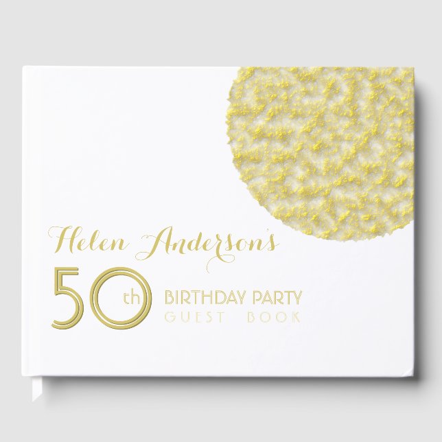 Golden Circle 50th Birthday Party Livre d'invité (Recto)