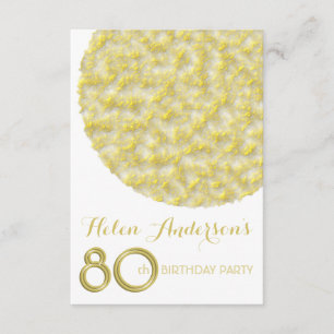 Golden Circle 80th Birthday Party Invitation