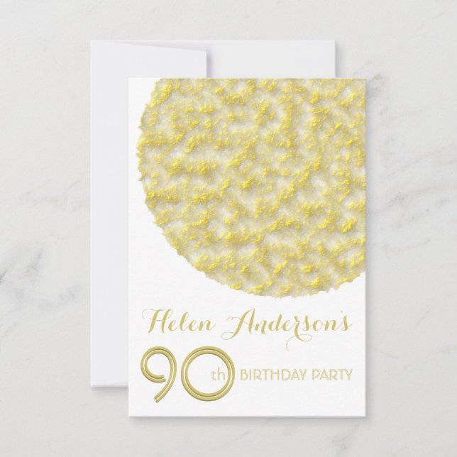 Golden Circle 90th Birthday Party Invitation (Devant)