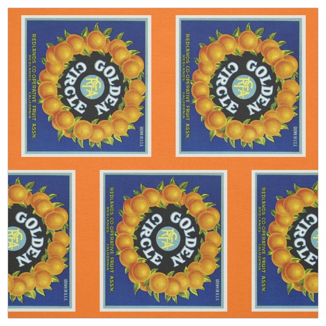 Golden Circle Orange Stoff (Muster)