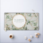Golden Circles Eucalyptus Elegante Grüne große Mau Schreibtischunterlage<br><div class="desc">Golden Circles Eucalyptus Elegante Green Big Mouse Desk Mat</div>