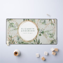 Golden Circles Eucalyptus Elegante Grüne große Mau Schreibtischunterlage