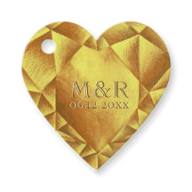 Golden Citrine Watercolor Herz Hochzeitstag