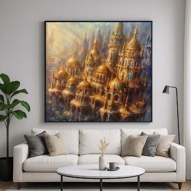 Golden City Palace - Mystischer Fantasie-Stil Poster (Von Creator hochgeladen)