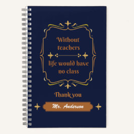 Golden Classic Teacher Wertschätzung Notizbuch