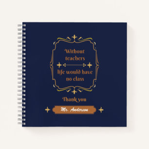 Golden Classic Teacher Wertschätzung Notizbuch