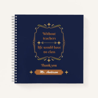 Golden Classic Teacher Wertschätzung Notizbuch