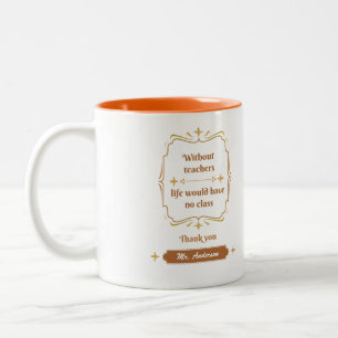 Golden Classic Teacher Wertschätzung Zweifarbige Tasse