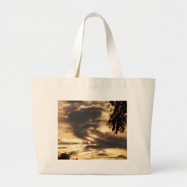 Golden Clouded Sunrise Jumbo Stoffbeutel (Vorne)