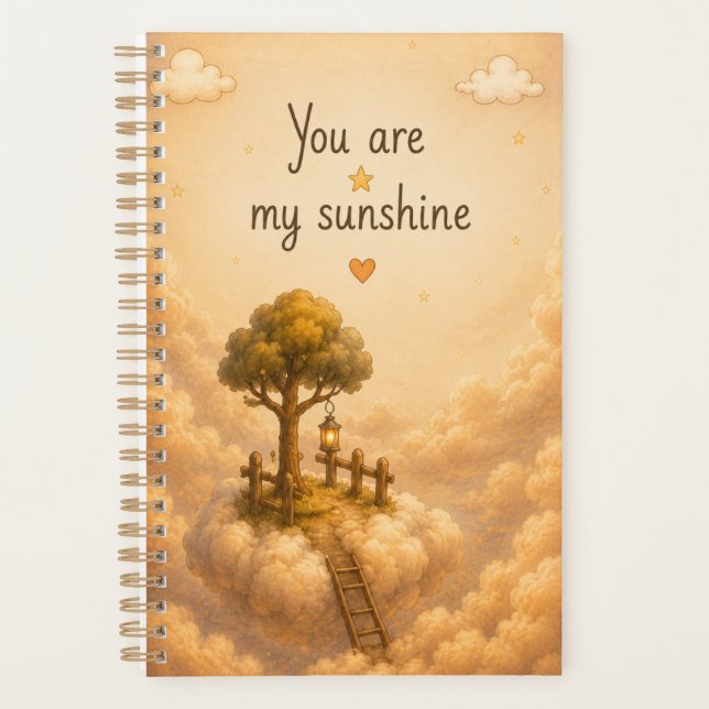 Golden Clouds Notizbuch Planer (Vorderseite)