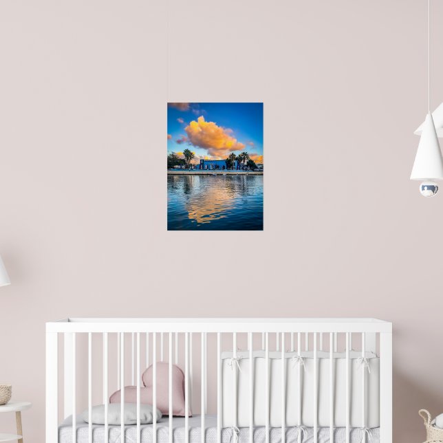 Golden Clouds over Sliema Creek: Morning at Gżira  Poster (Kinderzimmer 2)