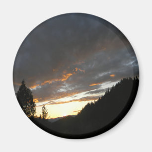 Golden Cloudy Sunset.... Magnet