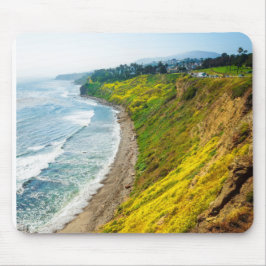 Golden Coastline in Bloom Mousepad