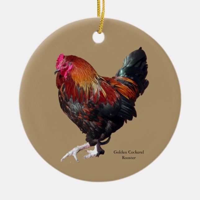Golden Cockerel Rooster cutout ornament (Vorne)