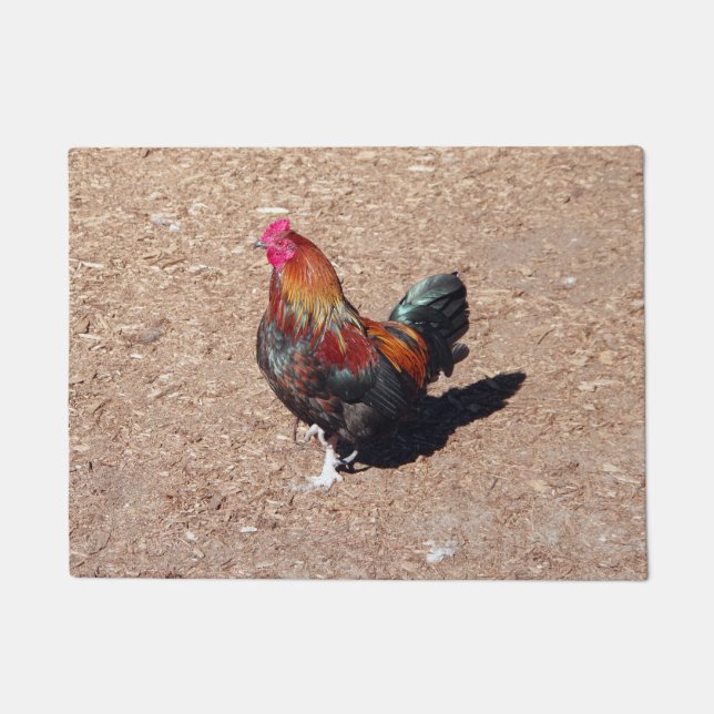 Golden Cockerel Rooster doormat Fußmatte (Vorderseite)