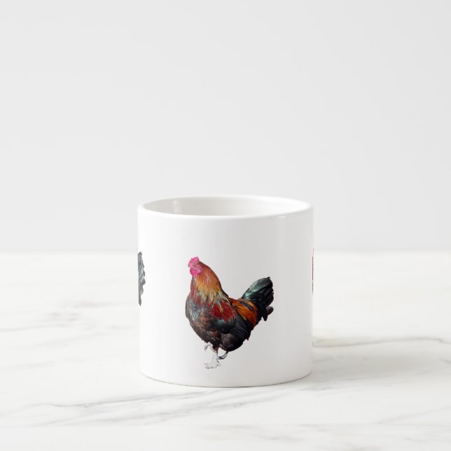 Golden Cockerel Rooster specialty  mug Espressotasse (Vorderseite)