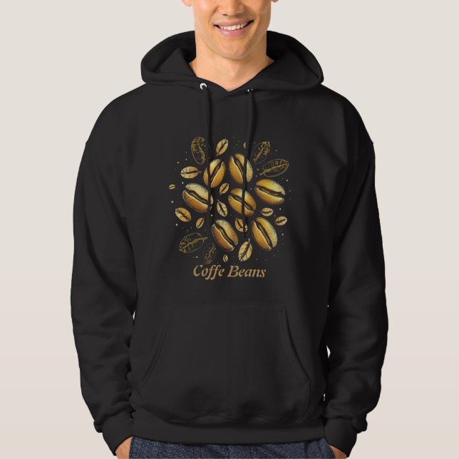 Golden Coffee Beans T - Shirt - Luxuriöse Black &  (Vorderseite)
