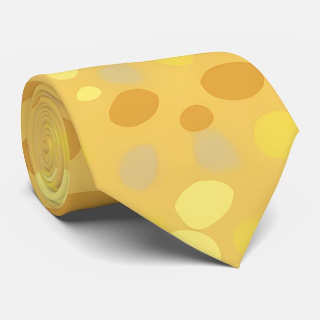 Golden Confetti Dots Neck Tie Krawatte (Gerollt)