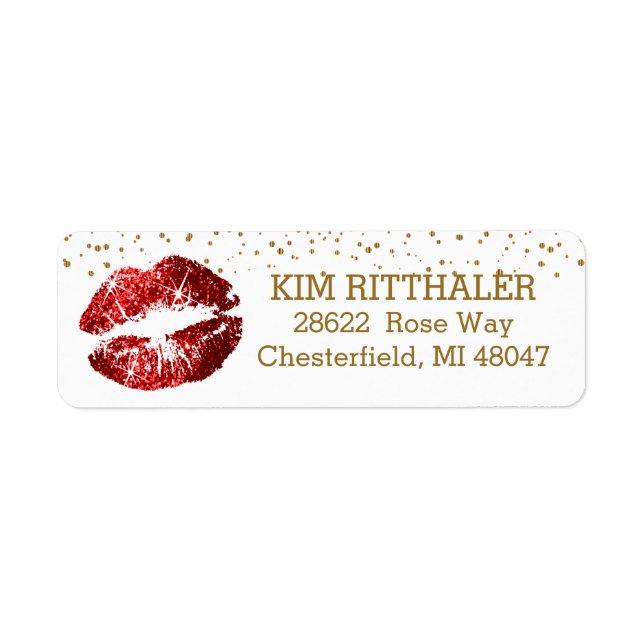 Golden Confetti & Red Lips - Adresse (Vorne)