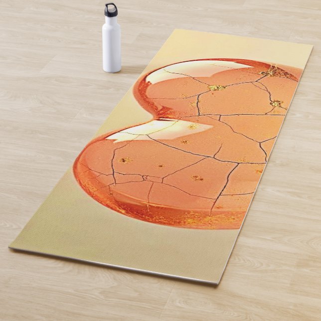 Golden Cracked Heart Glow Yogamatte (Beispiel)