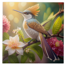 Golden Create Honeyeater Fantasy Bird Fliese