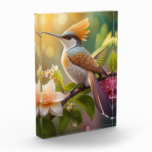 Golden Create Honeyeater Fantasy Bird Fotoblock (Links)