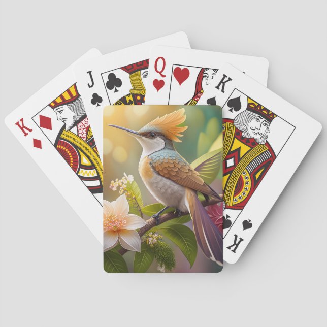 Golden Create Honeyeater Fantasy Bird Spielkarten (Rückseite)
