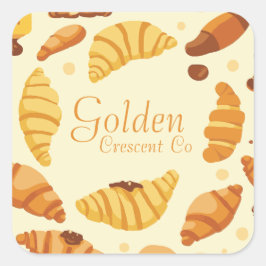 Golden Crescent Co Quadratischer Aufkleber