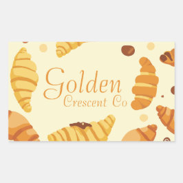 Golden Crescent Co Rechteckiger Aufkleber