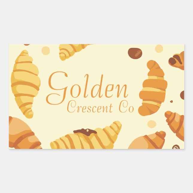 Golden Crescent Co Rechteckiger Aufkleber (Vorderseite)