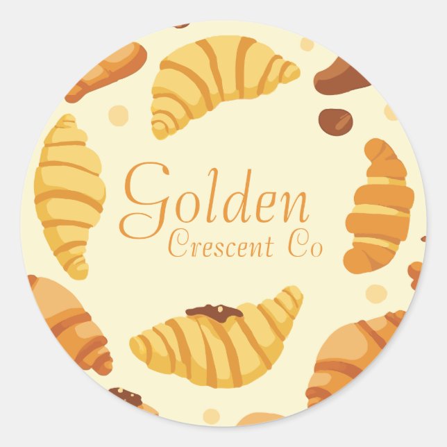 Golden Crescent Co Runder Aufkleber (Vorderseite)