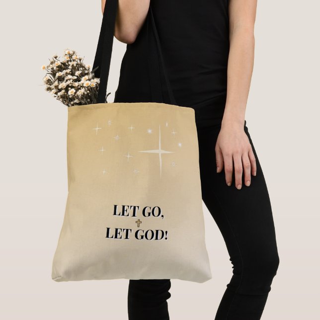 Golden Cross Let Go Let God Light Tasche (Von Nahem)