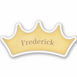 Golden Crown Baby & Kids Personalisierte Namplate Aufkleber