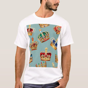Golden Crown Baroque Mode Textur T-Shirt