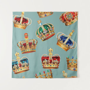 Golden Crown Baroque Mode Textur Wandteppich