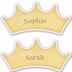 Golden Crown Fairytale Kinder Zimmer 2 Individuell Aufkleber