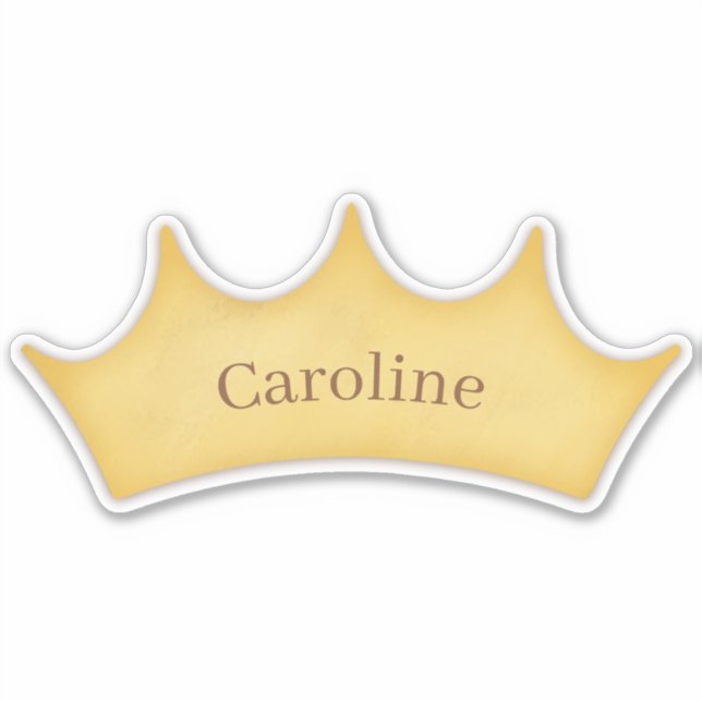 Golden Crown Kinderzimmer & Kids Room Personalisie Aufkleber (Vorderseite)