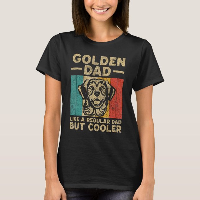 Golden Dad  Retro Golden Retriever T-Shirt (Vorderseite)