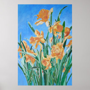 Golden Daffodils fett anmutend Art Poster