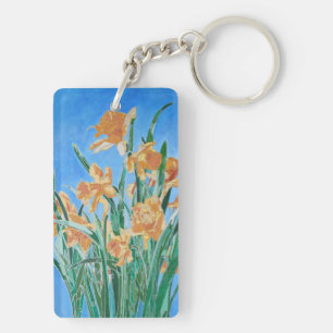 Golden Daffodils fett anmutend Art Schlüsselanhänger